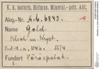 Etiketten zu Gold (NHMW-MIN-Ab6843)